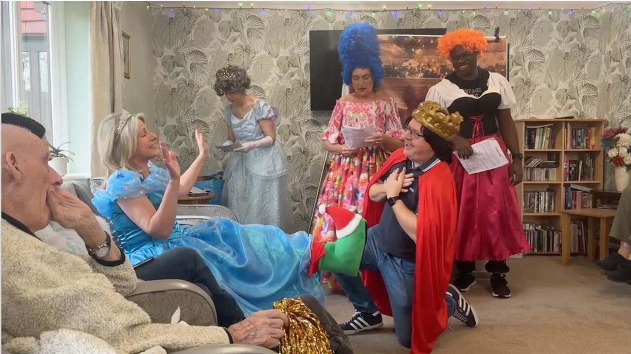 Pantomime taking place in care home