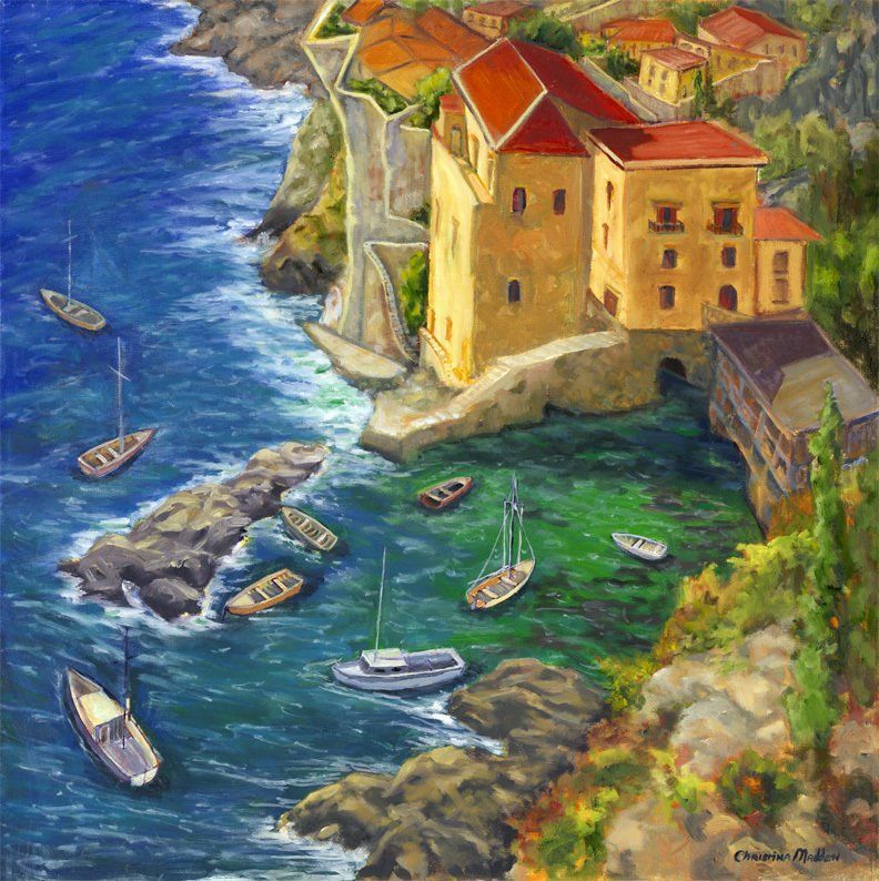 Amalfi Coast, Oil, 24x24