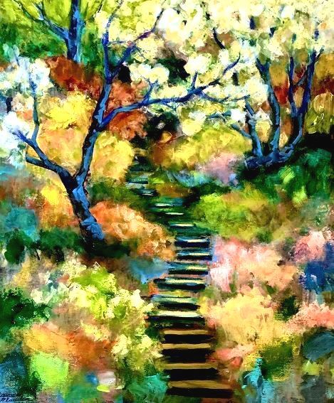 ascending stairs