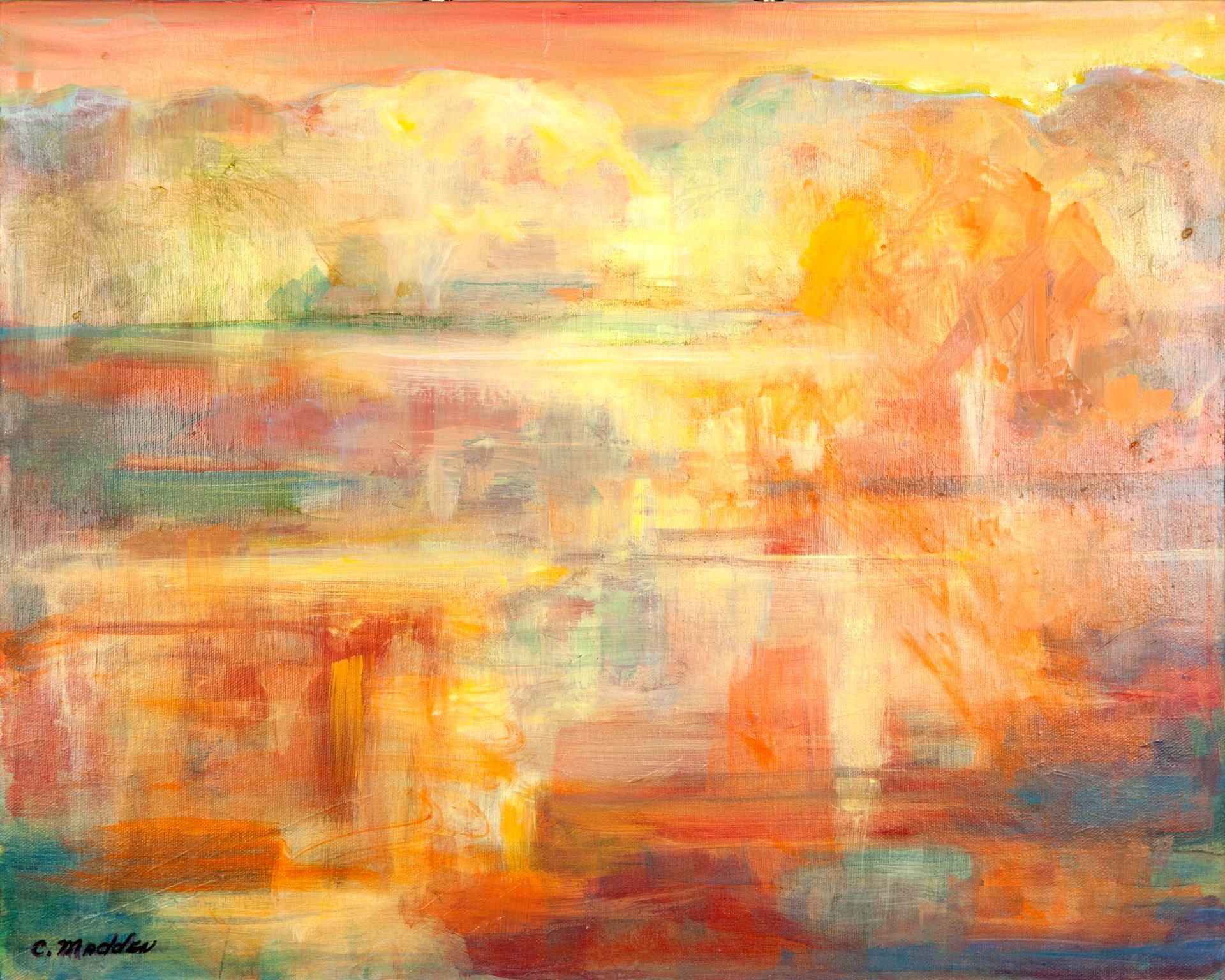 Evening Glow, Oil on Canvas, 16x20,