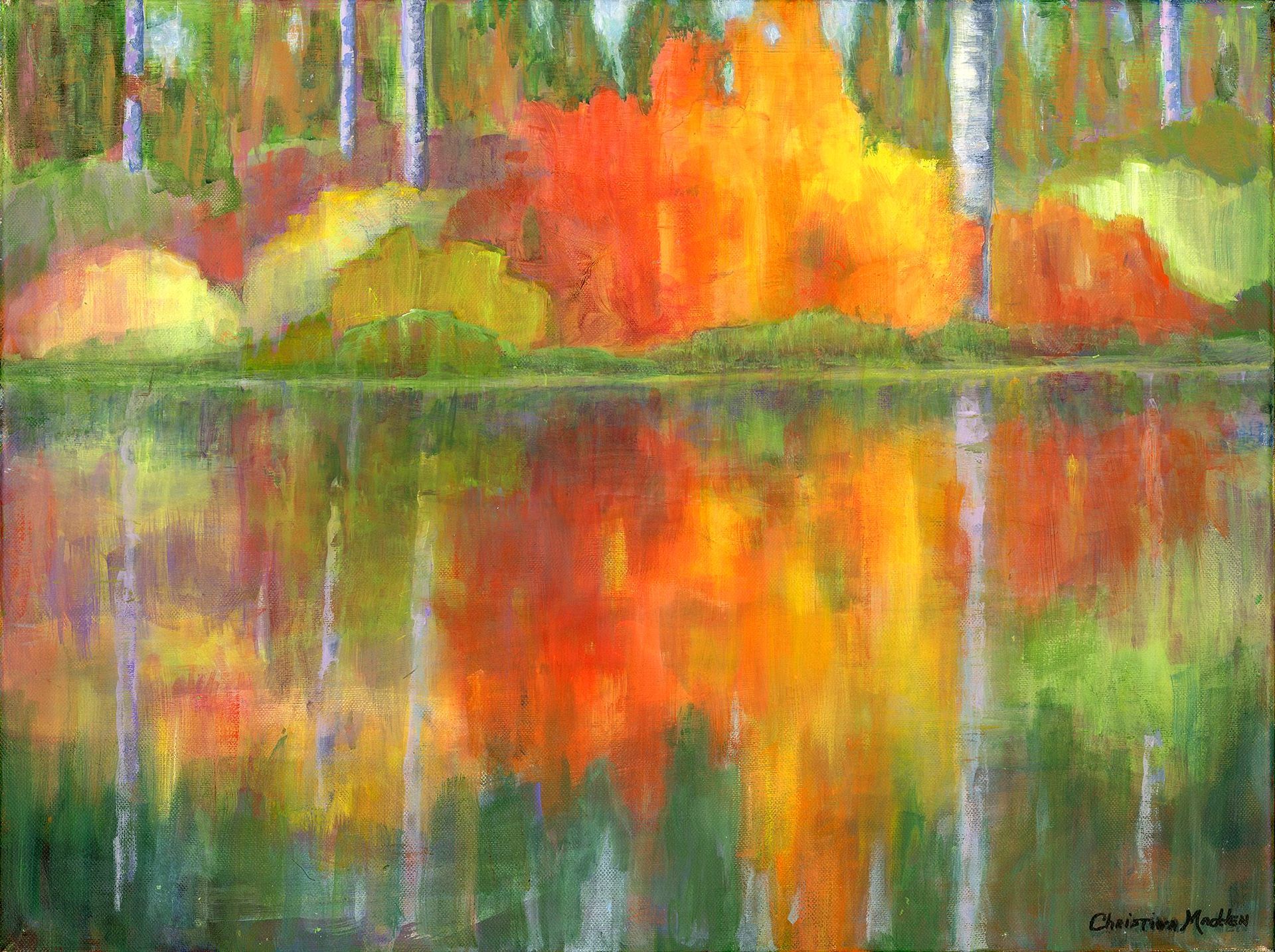 Lakeside, Original Painting, Acrylic, 24x18