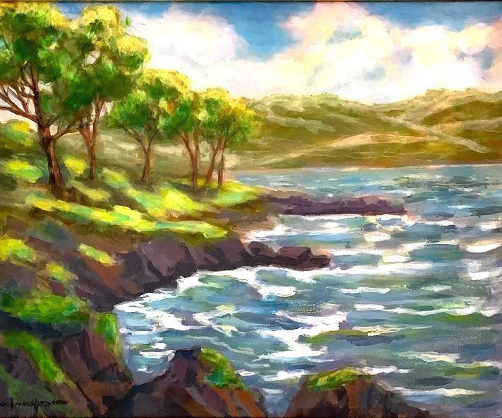 overlooking the sea