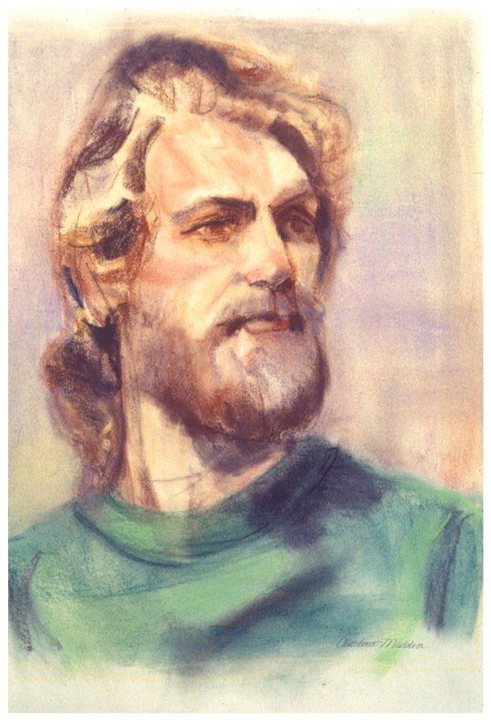 The Mailman, Pastel, 16x22