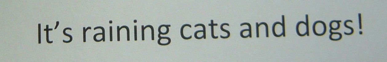An example of an extinct cliché