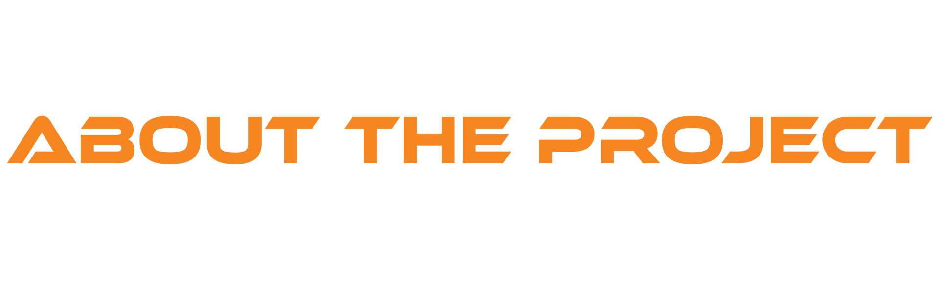 Words about the project in orange