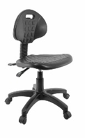 Silla secretarial, asiento y respaldo de poliuretano 28085