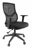Silla secretarial tapiz de malla en respaldo 22152