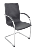 Silla de visita, respaldo y asiento en vinil 9703