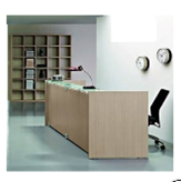 Recepción, fabricada en melamina línea premier R009