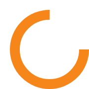 Laranja, círculo aberto.