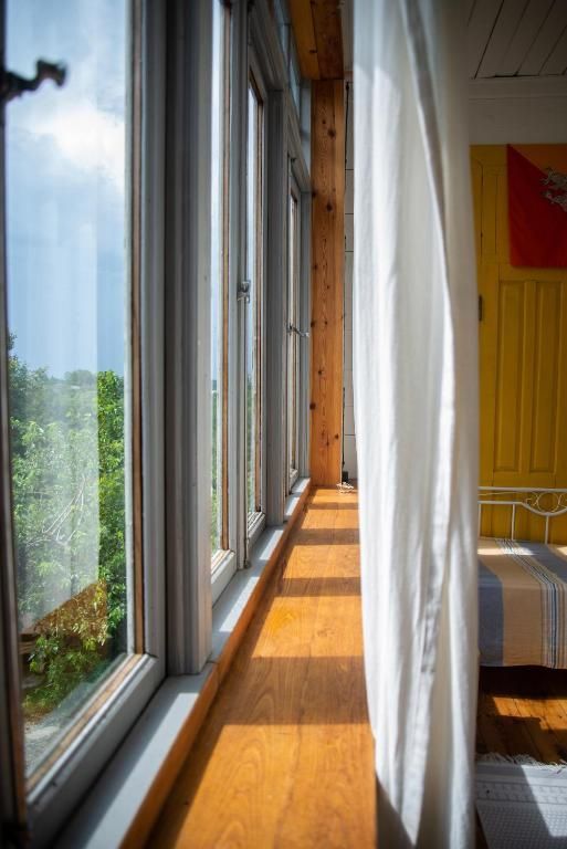 Morning sunlight in mountain view room overlooking Gomis Mta, Shromantic Garden