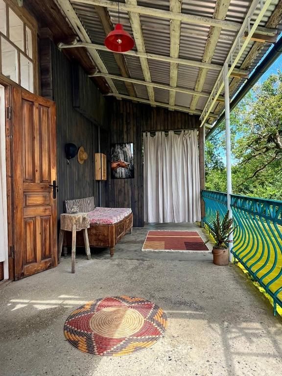 Terrace with forest and mountain views, mountain view room Shromantic Garden Guria
