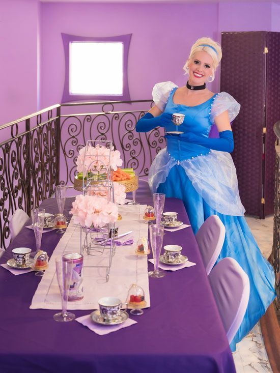 dressed up as a princess for party