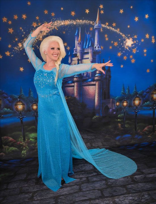dressed up as frozen princess