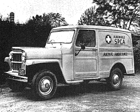 old picture of the CASPCA ambulance