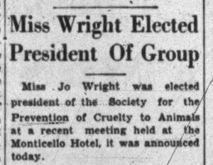 old black and white photo of newspaper clipping