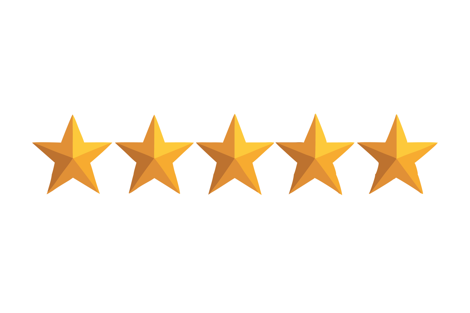 Five gold stars, indicating excellent rating.