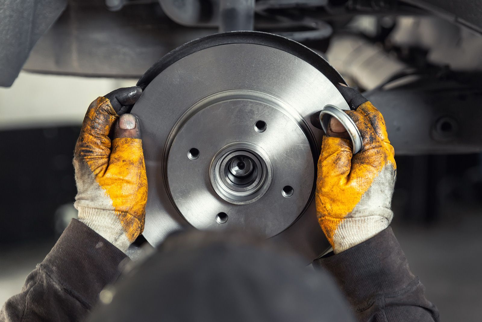 Install New Car Brake Steel Rotor Disk — Midland, MI — D And J Auto Repair