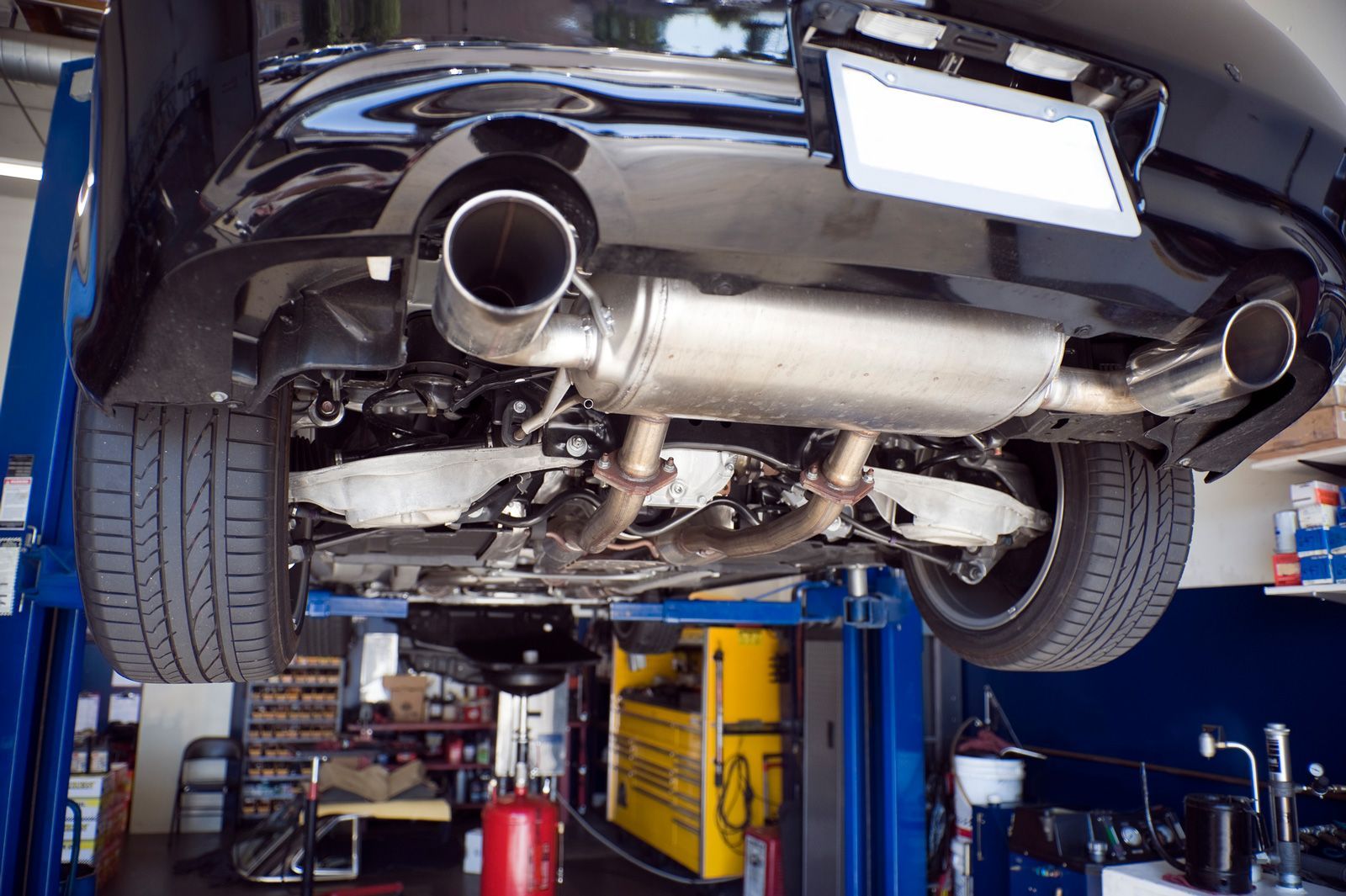 Cars Up On Lifts — Midland, MI — D And J Auto Repair