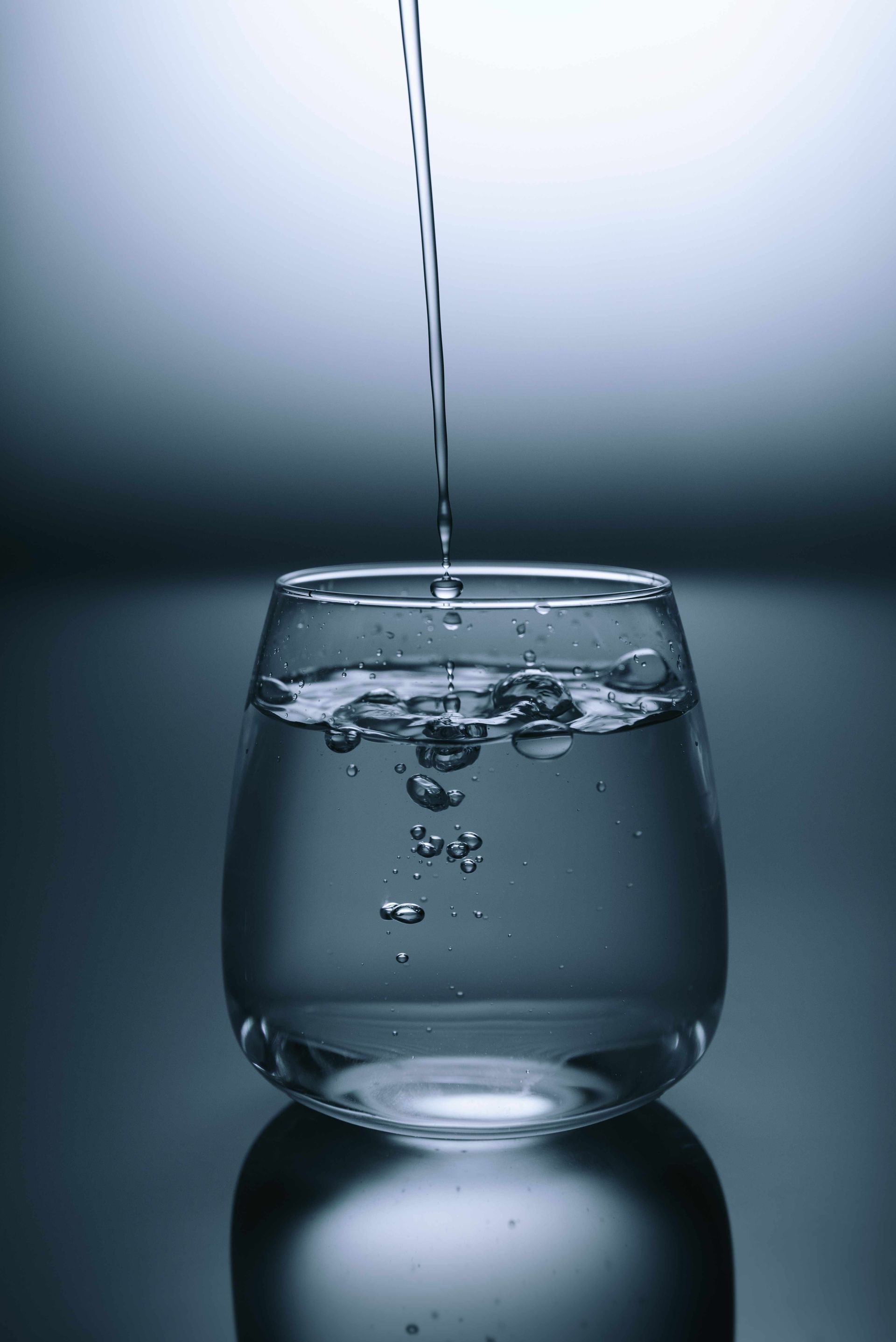A glass of drinking water
