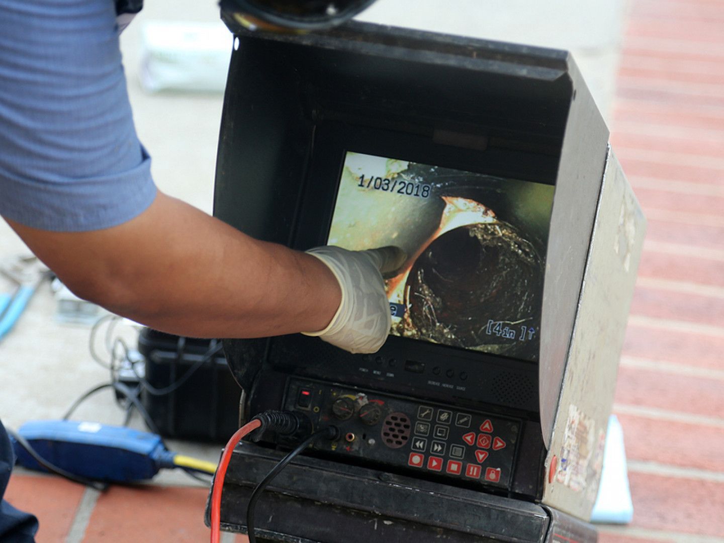 Sewer inspection through camera