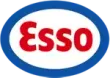 The esso logo is in a blue circle on a white background.