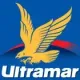 The ultramar logo is a yellow bird flying over a blue background.