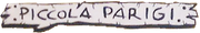 PICCOLA PARIGI PICCOLA PARIGI