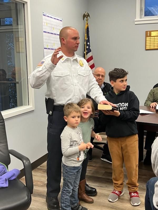 firefighter taking oath