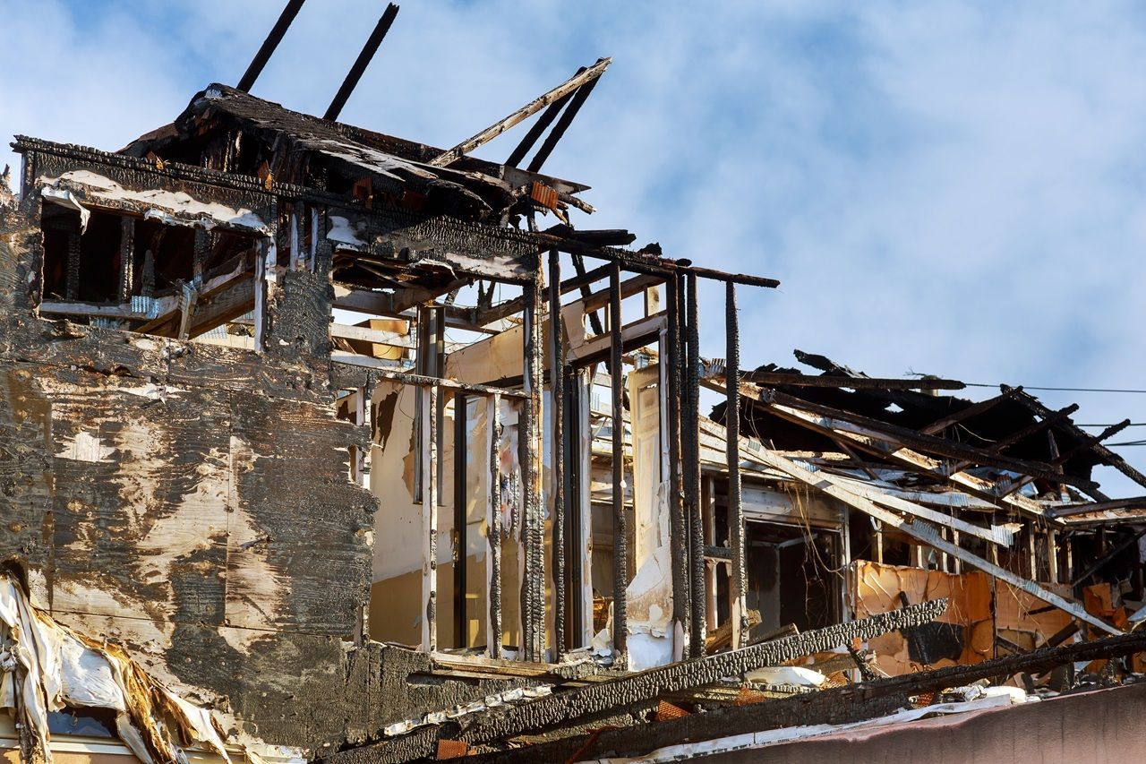 burned house
