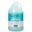A gallon of body wash is shown on a white background.