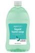 A bottle of liquid hand soap on a white background.