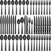 A set of knives , forks , spoons and utensils on a white background.