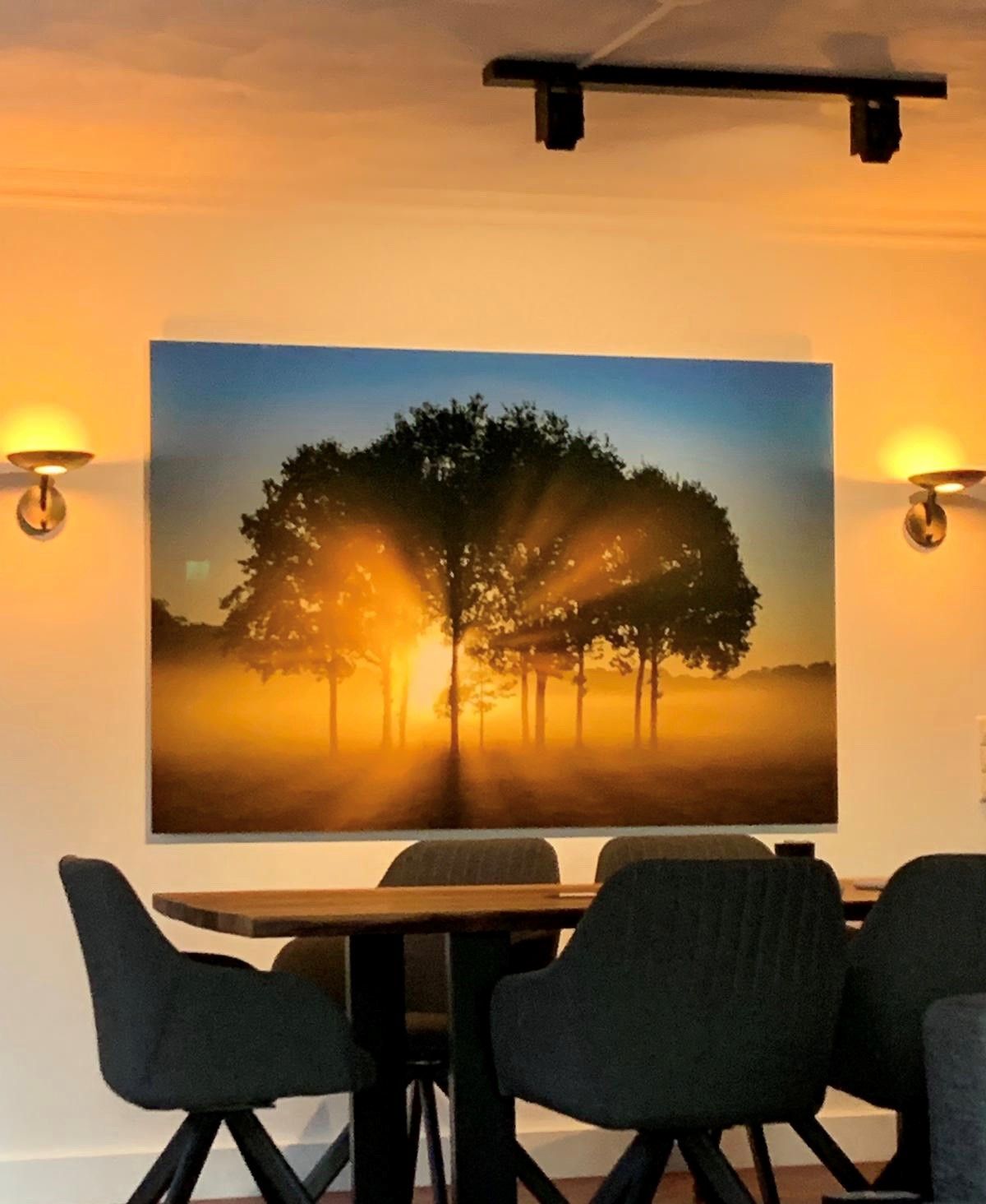 Eetkamer met foto Magical Sunrise