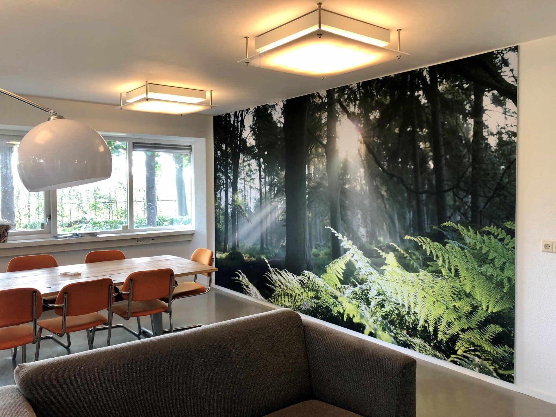 Kamer met grote foto als wanddecoratie