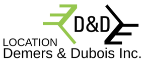 Logo pour Demers & Dubois Inc., avec éléments graphiques et texte verts et noirs.