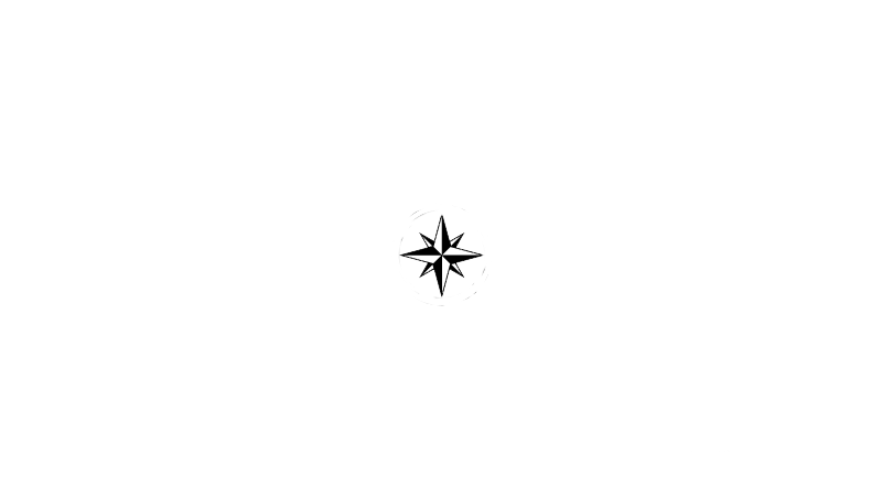 Compass rose centered on a white background.
