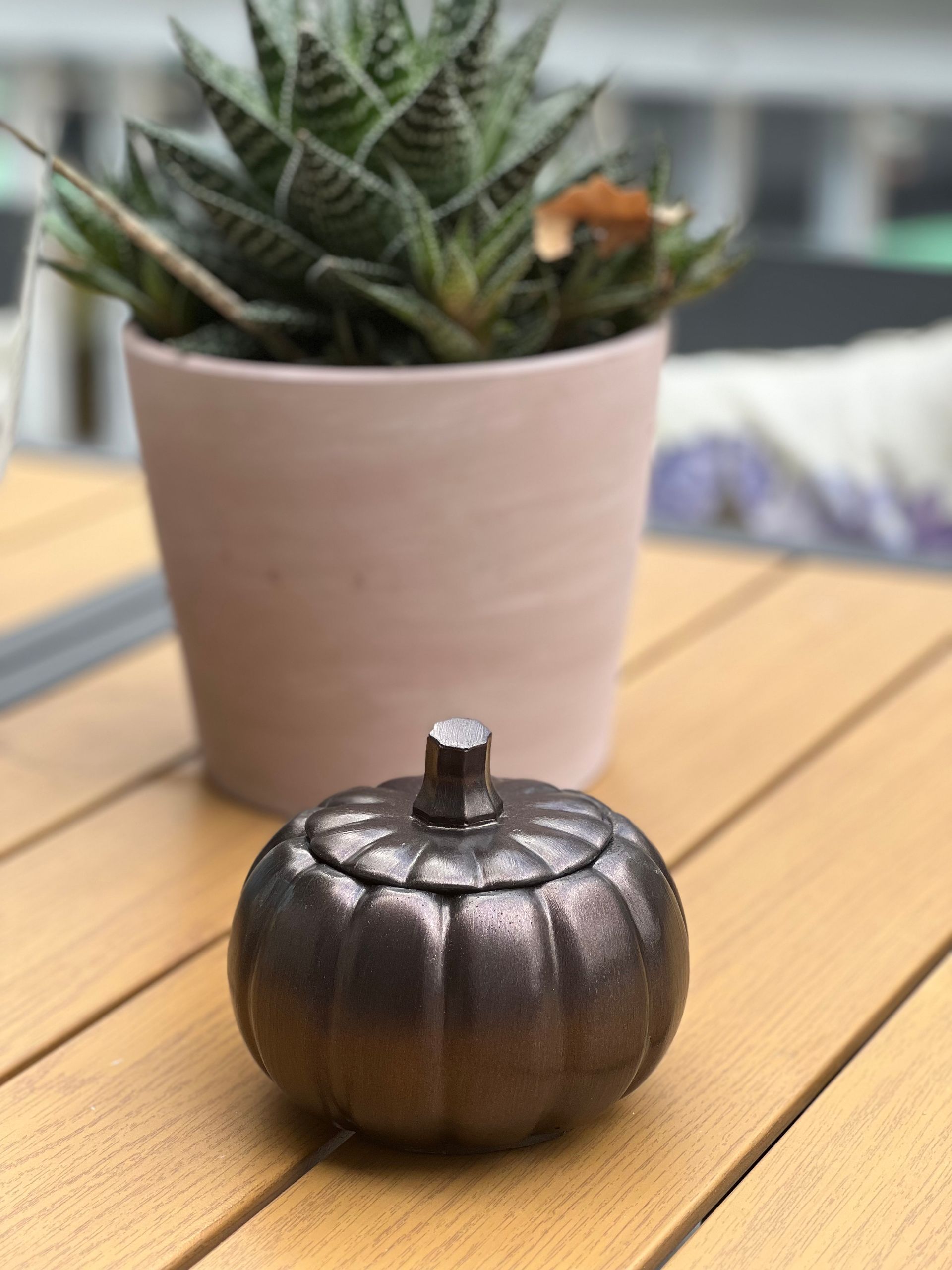 Black Cider Pumpkin Candle | Apple Cider Spice Scent, Soy Wax, Autumn Decor