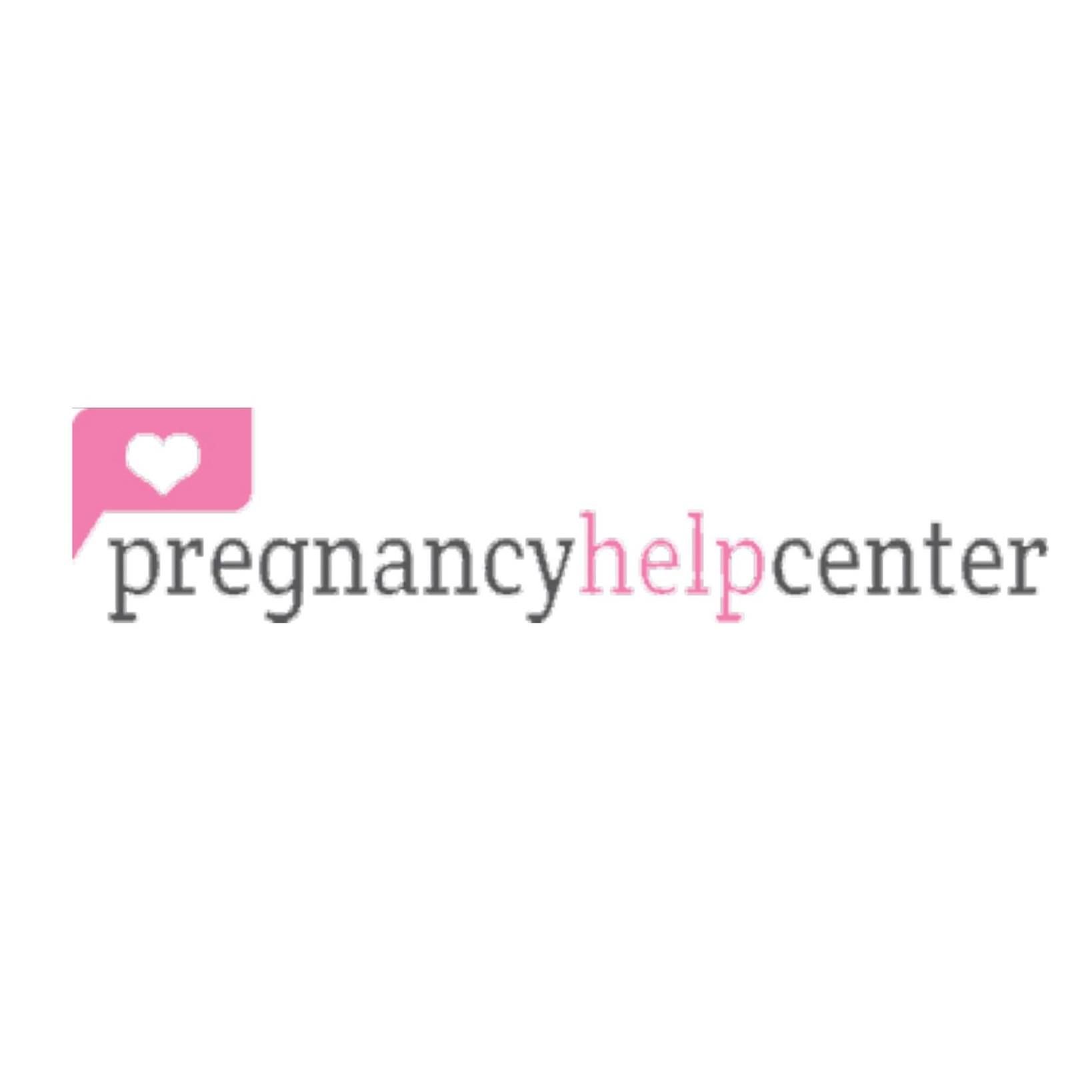 A logo for a pregnancy help center with a heart.