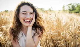 Photo Woman feeling hopeful after trauma therapy Houston Texas Almeida Counseling
