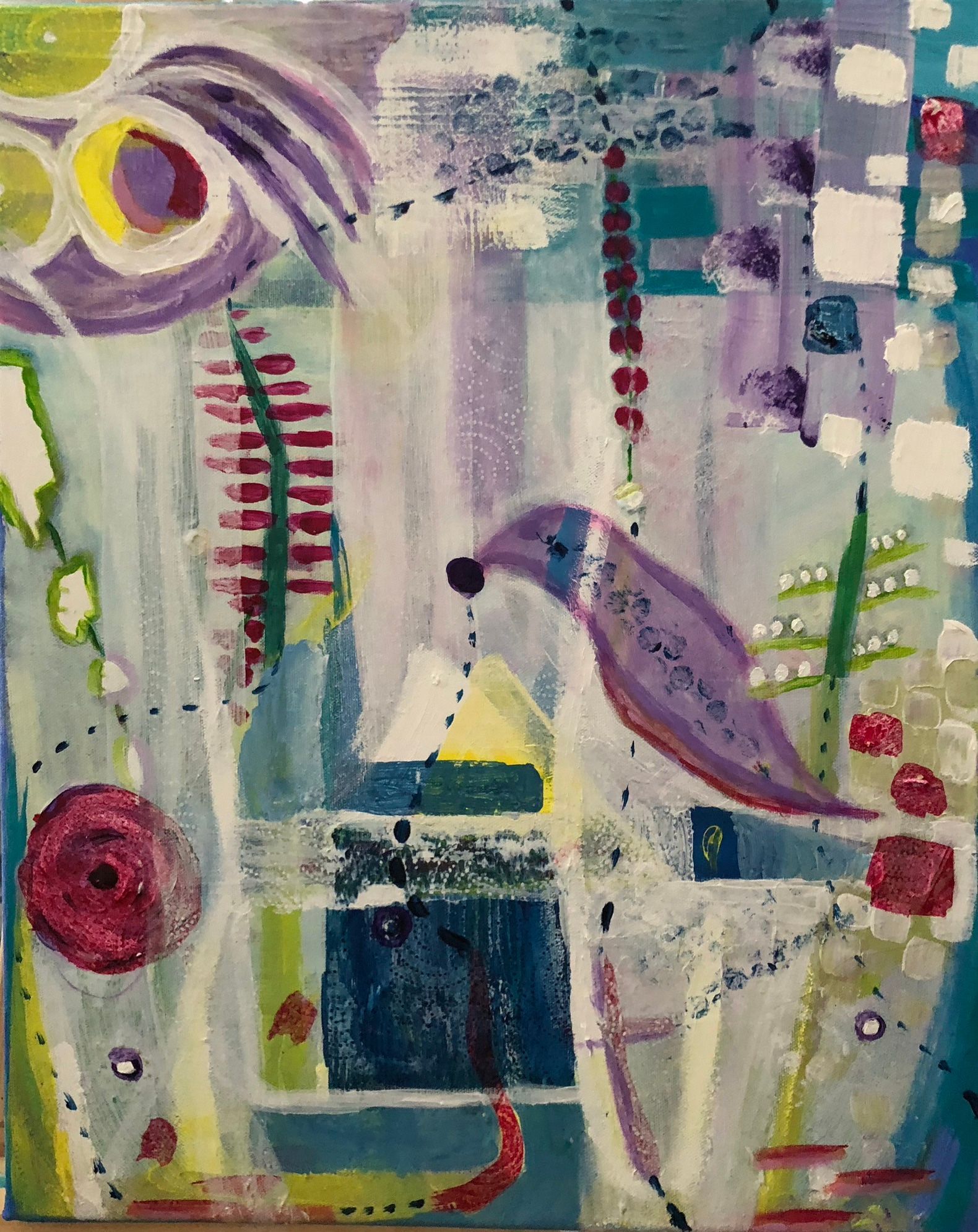 schilderij Birds in Paradise 1 , Elisabeth Baron