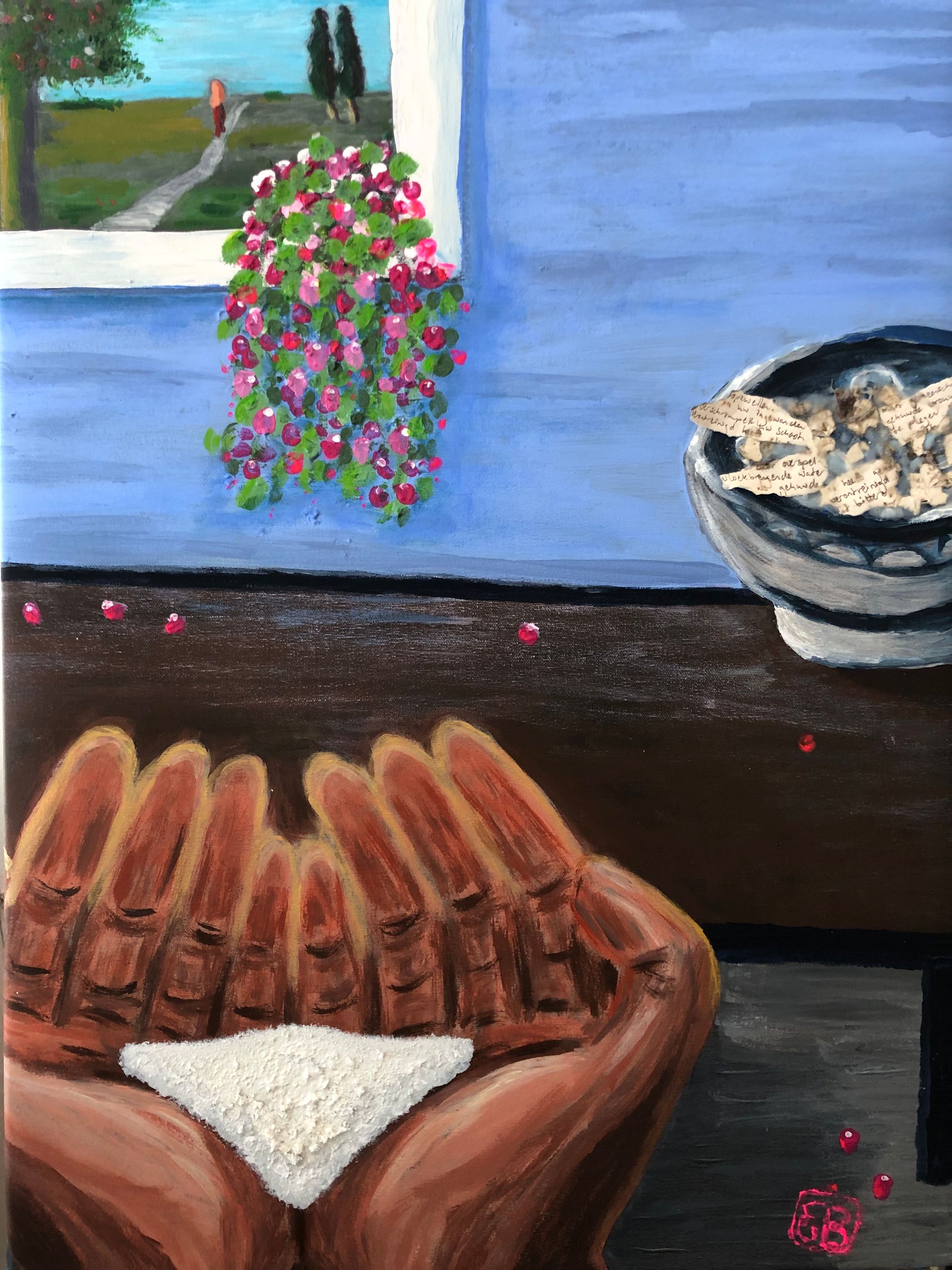 schilderij Gerstemeel en Bitter Water, Elisabeth Baron, EB-Artwork&Coaching