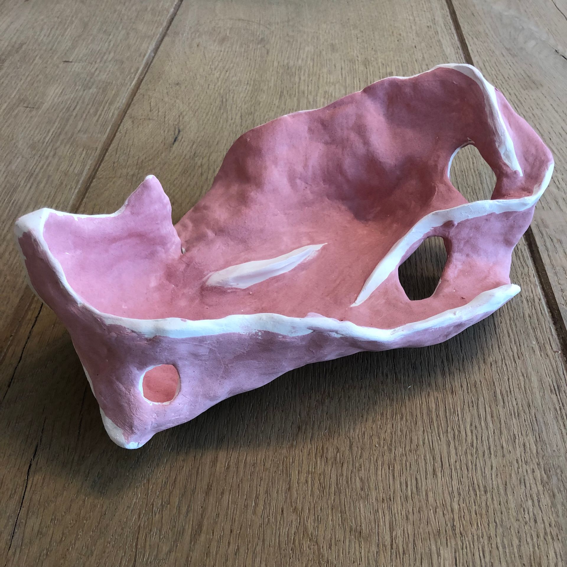 rood keramiek object, keramiek, Elisabeth Baron