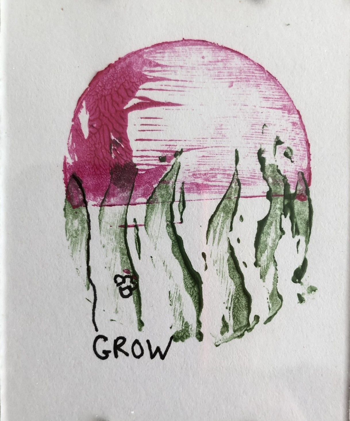 lino druk Grow, Elisabeth Baron