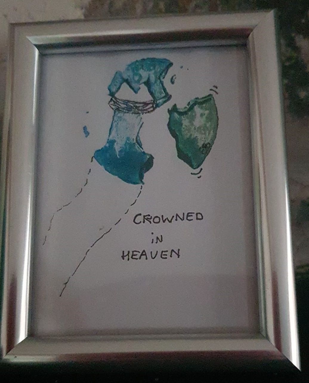 linoprint Crowned in Heaven, Elisabeth Baron