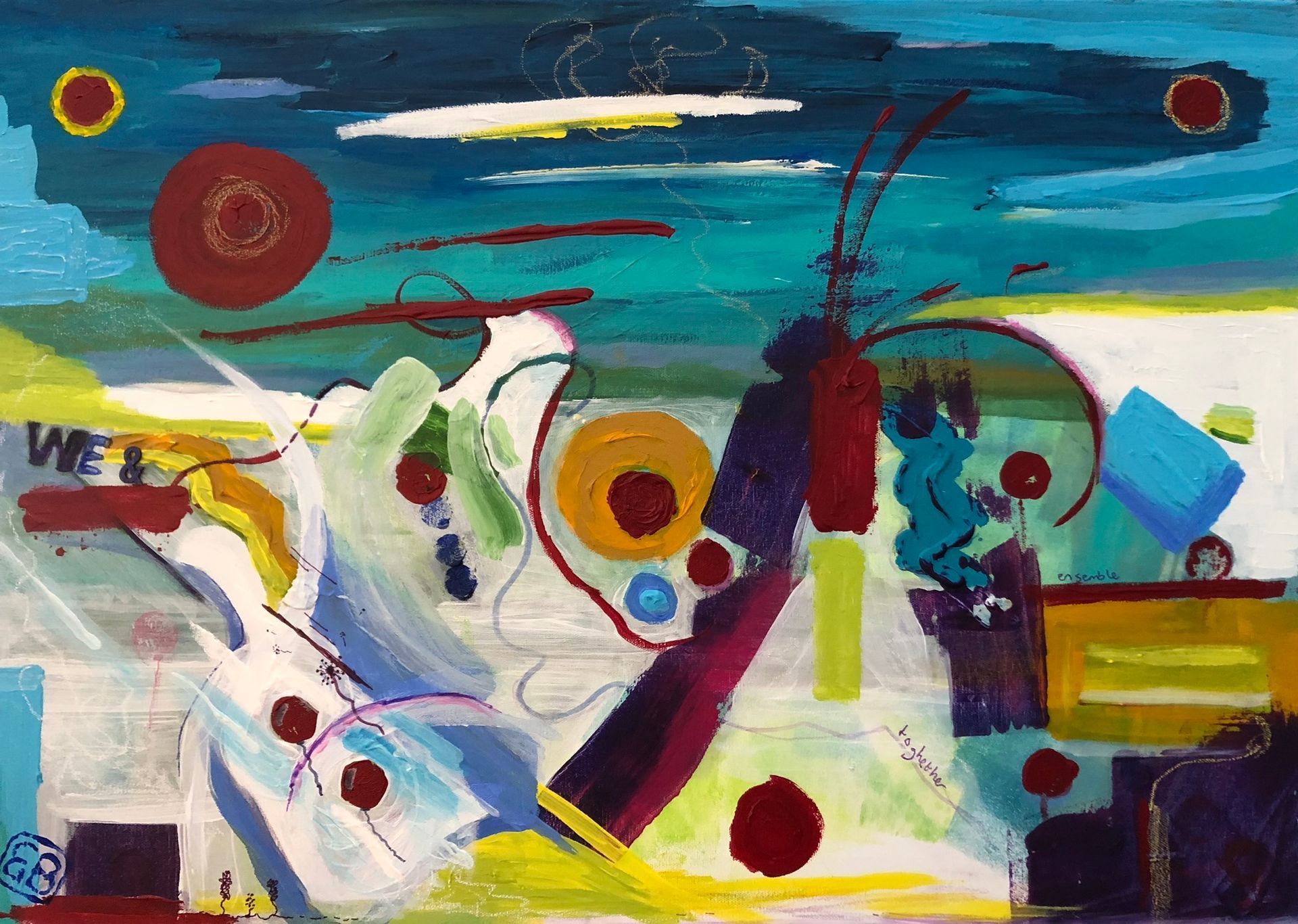 schilderij We, Elisabeth Baron, 50x70cm