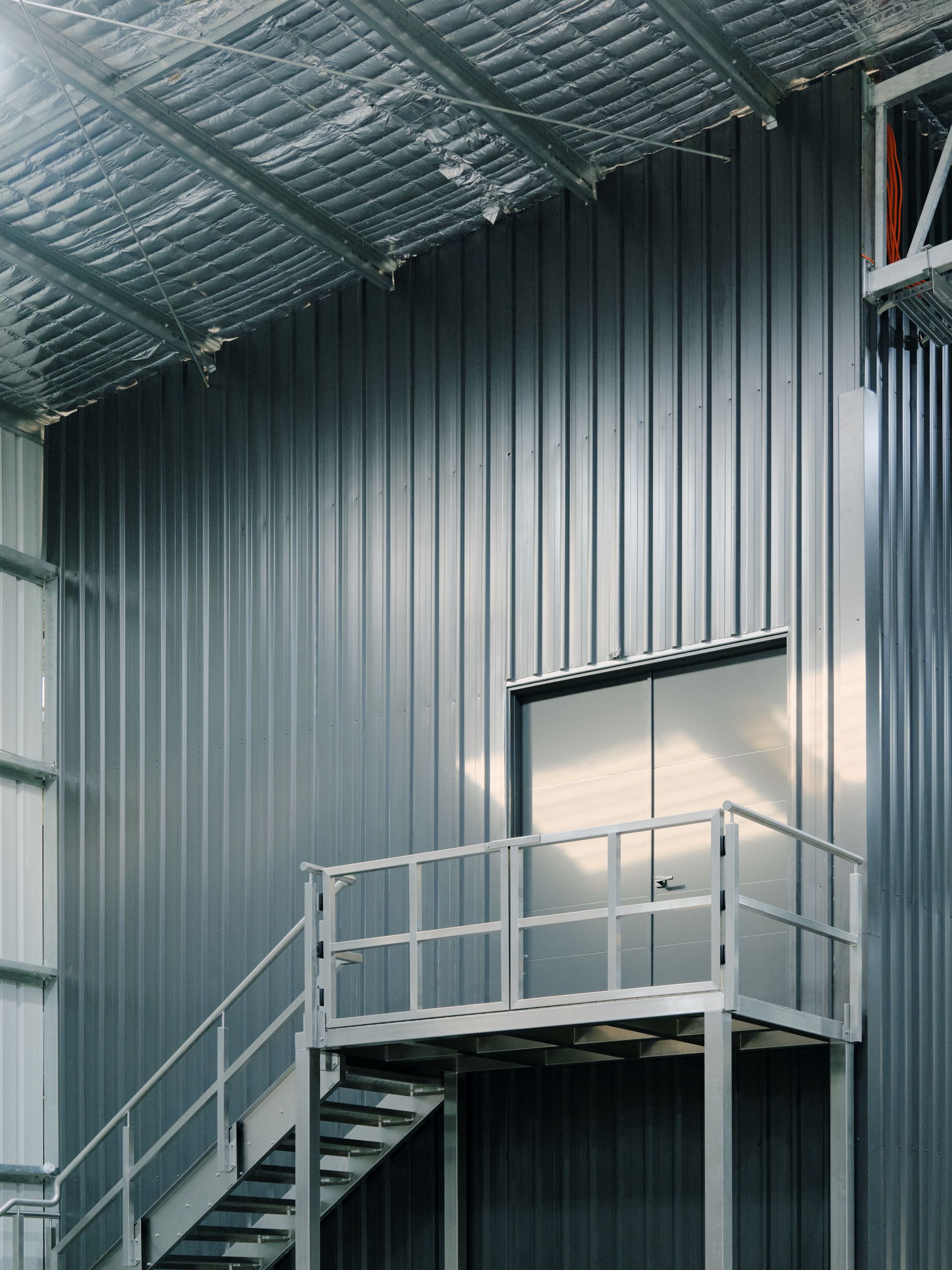Inside an Industrial Steel Building