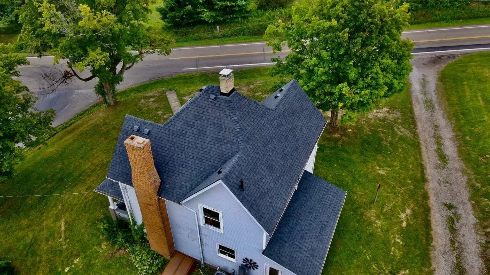 birds eye view of rediential home