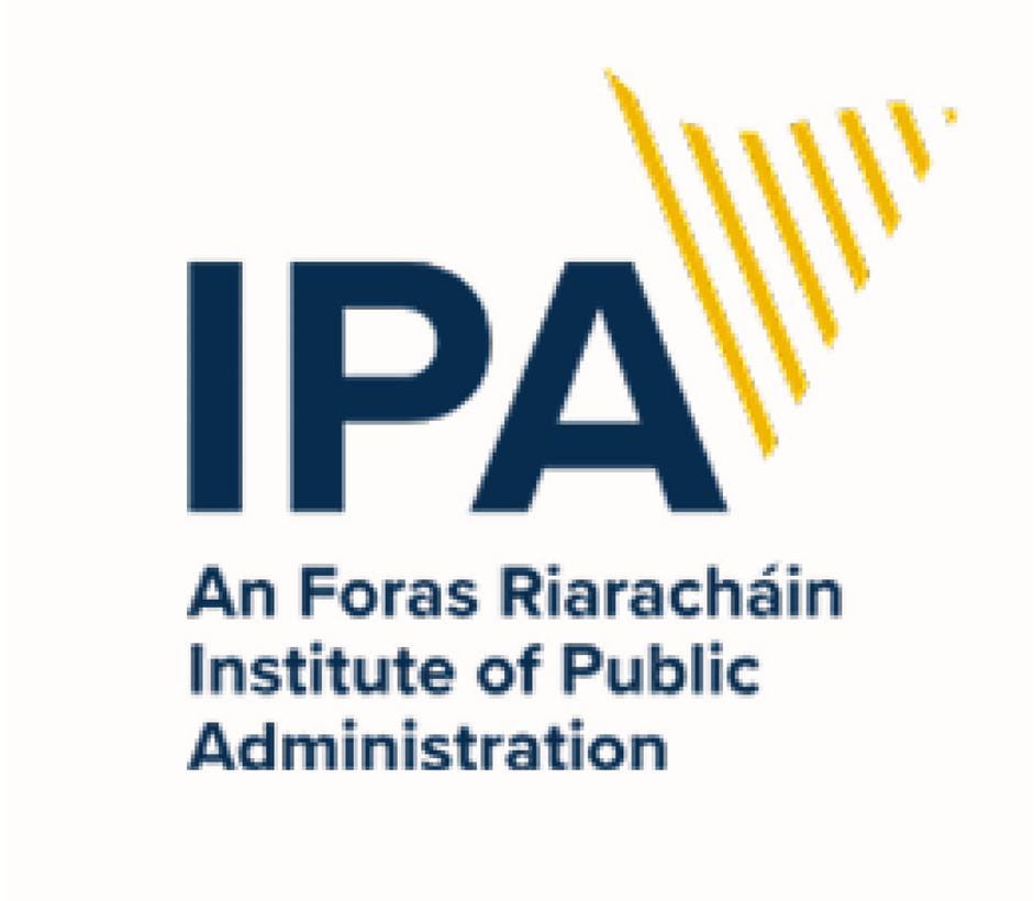 IPA logo with yellow striped triangle and text “An Foras Riaracháin Institute of Public Administration”