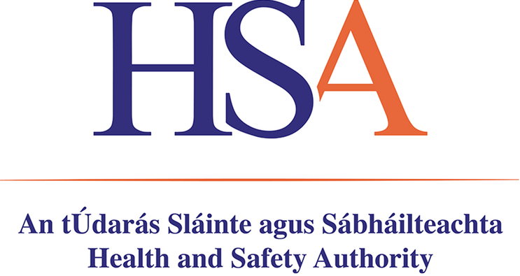 HSA logo in blue and orange with “An tÚdarás Sláinte agus Sábháilteachta” and “Health and Safety Authority” text